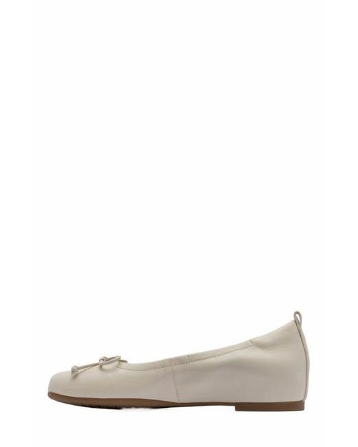 ABEO White Cadence Bow Ballet Flat