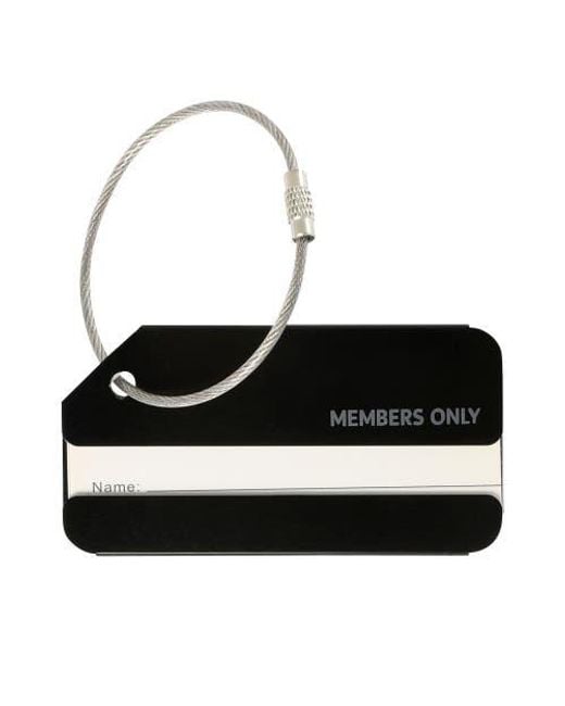 Members Only Black Luggage Tags, Set Of 3 Durable Metal Travel Tags