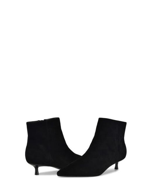 Nine West Black Turrel Pointed Toe Kitten Heel Bootie