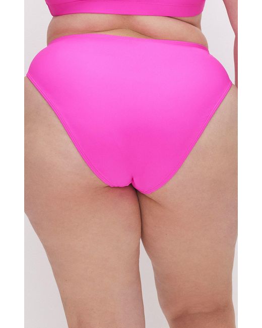 GOOD AMERICAN Pink Good Waist Bikini Bottoms
