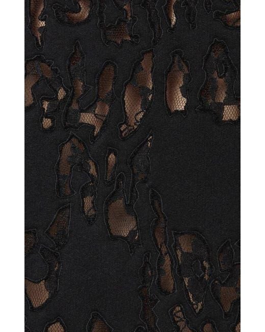 AllSaints Black Craneo Etienne Snakeprint Detail Cotton Blend Hoodie