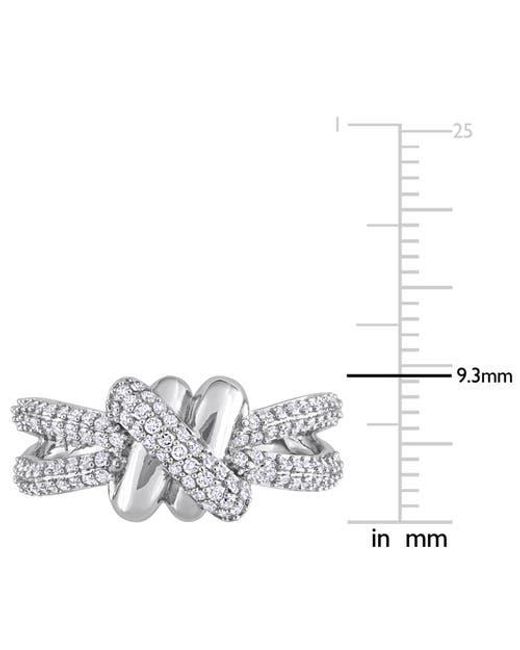 Julianna B Metallic Crossover Split-Shank Ring 14K