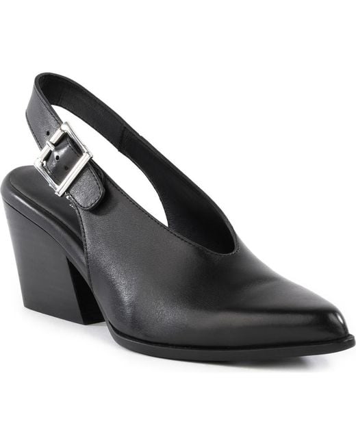 Seychelles Black Baby Faced Slingback Pump