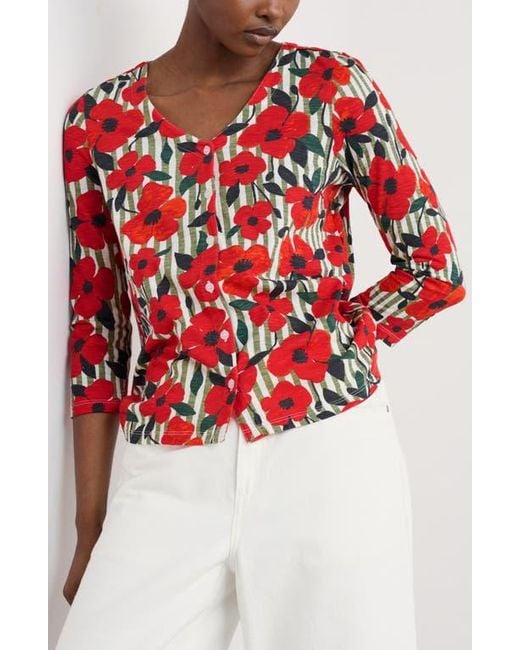 Seasalt Cornwall Red Studio Glass Organic Cotton Button-Up Top