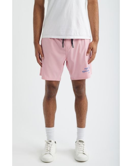 Saint Studio Red Tempo Appreciate Tech Drawstring Shorts for men