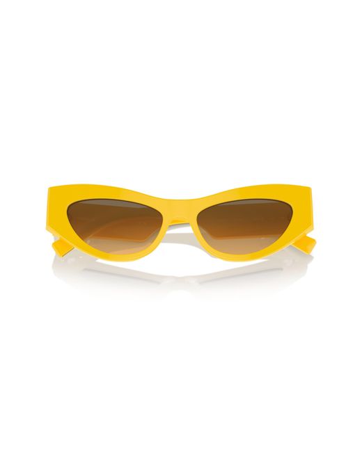Dolce & Gabbana Yellow 52mm Gradient Cat Eye Sunglasses for men