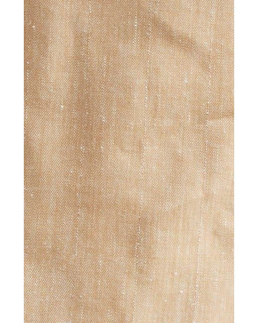 Eleventy Natural Double Breasted Linen & Wool Jacket