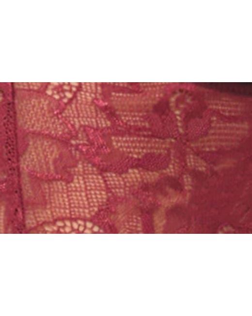 Oh La La Cheri Red Quinn Floral Lace Teddy