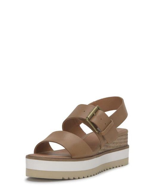 Lucky Brand Brown Turoma Platform Wedge Slingback Sandal