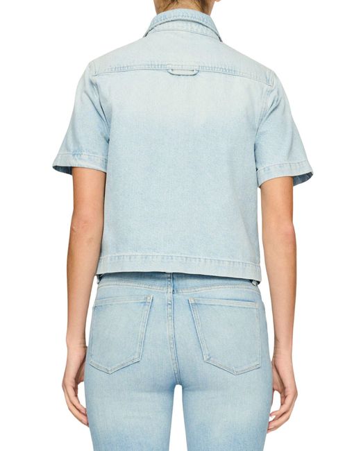 DL1961 Blue Montauk Short Sleeve Denim Shirt