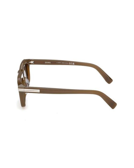 Zegna Multicolor 55Mm Rectangular Sunglasses for men