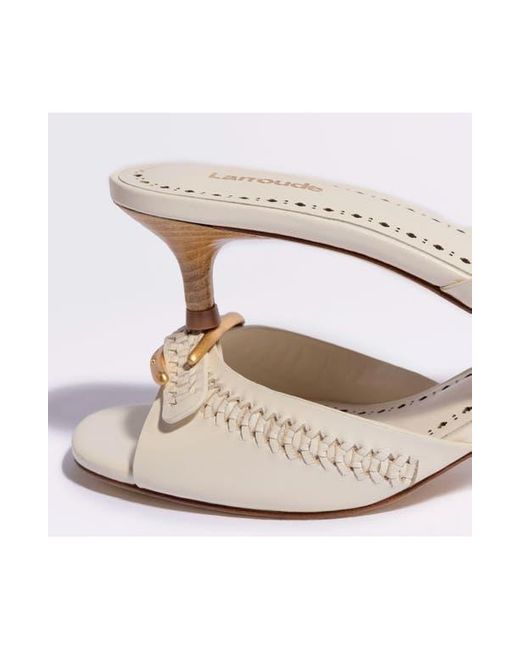 Larroude White Verona Mule