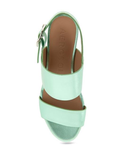 Aerosoles Green Camera Platform Sandal