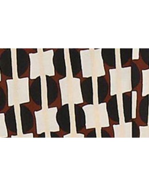 Diane von Furstenberg Multicolor New Jeanne Two Geometric Print Silk Wrap Dress