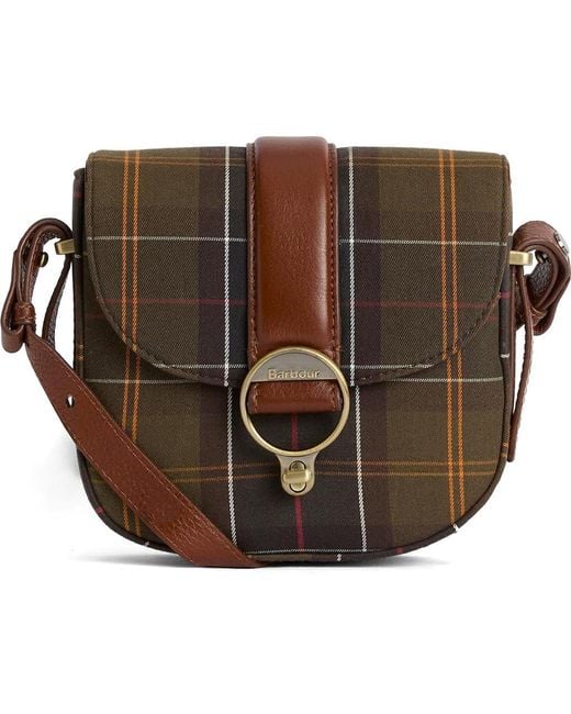 Barbour Brown Elm Tartan Crossbody Bag