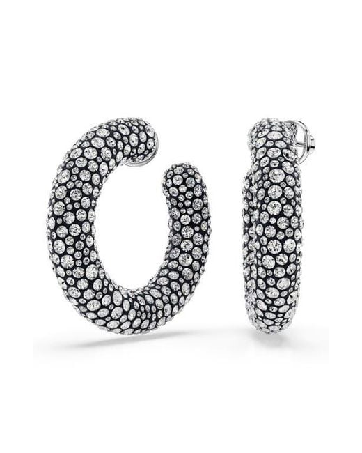 Swarovski Black Sublima Hoop Earrings