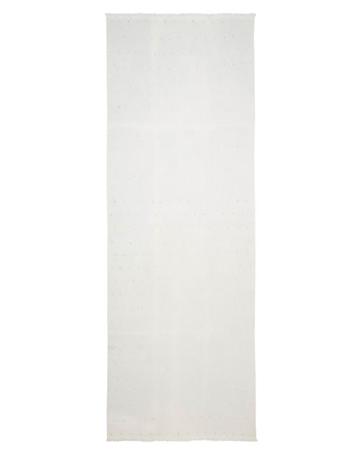 Jane Carr White The Crystal Cashmere Scarf
