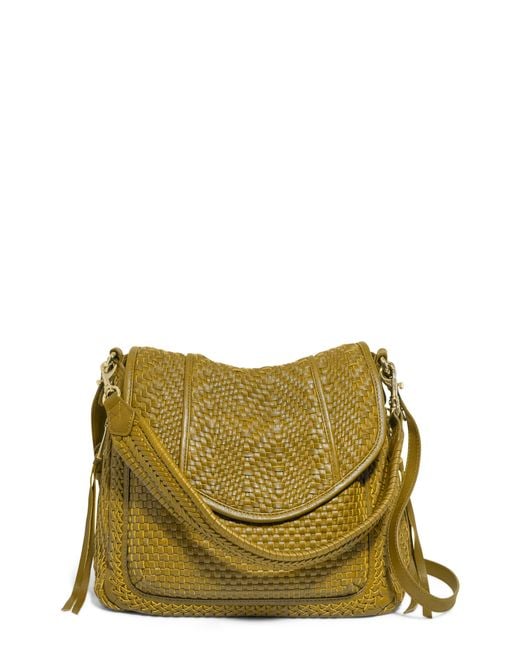 Aimee Kestenberg Green All For Love Woven Leather Shoulder Bag