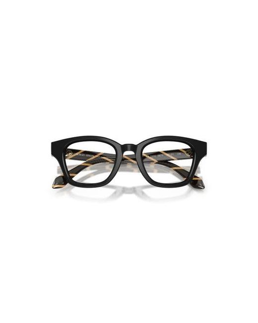 Giorgio Armani Black 47Mm Rectangle Optical Glasses for men