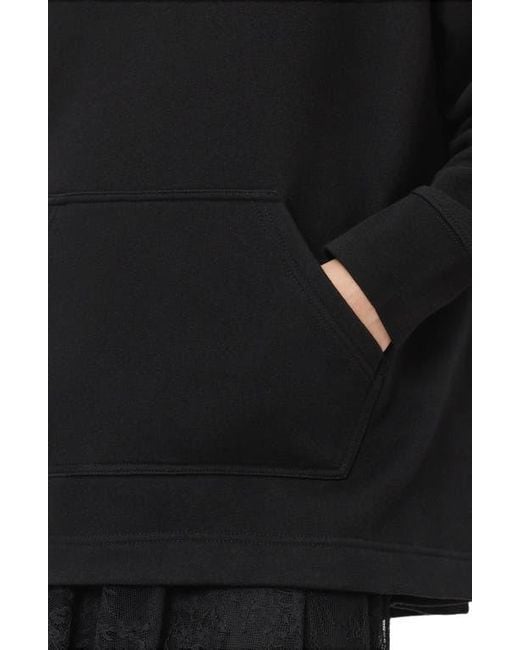 AllSaints Black Craneo Etienne Snakeprint Detail Cotton Blend Hoodie