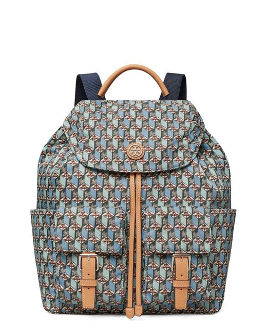 Tory Burch Multicolor Virginia Printed Recycled Nylon Backpack