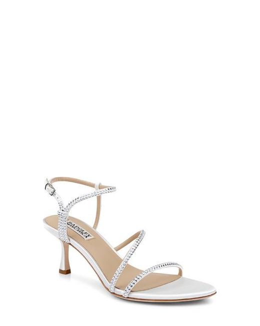 Badgley Mischka White Julianna Ankle Strap Sandal