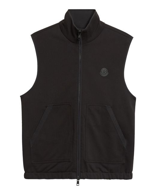 Moncler Black Reversible Zip Vest for men