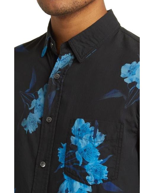 Rails Blue Monaco Floral Short Sleeve Button-Up Shirt for men