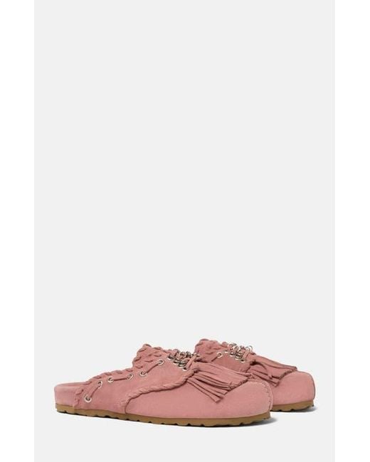 Scarosso Pink Flora Mules