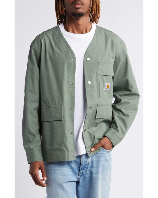 Carhartt Green Elroy Ripstop Shirt Jacket for men