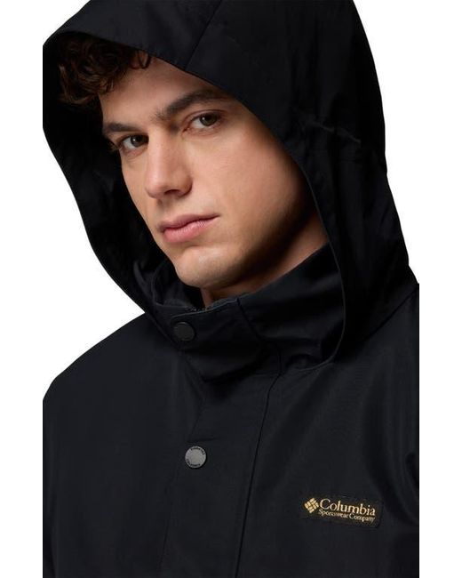 Columbia Black High Cascades 3-In-1 Reversible Hooded Jacket for men