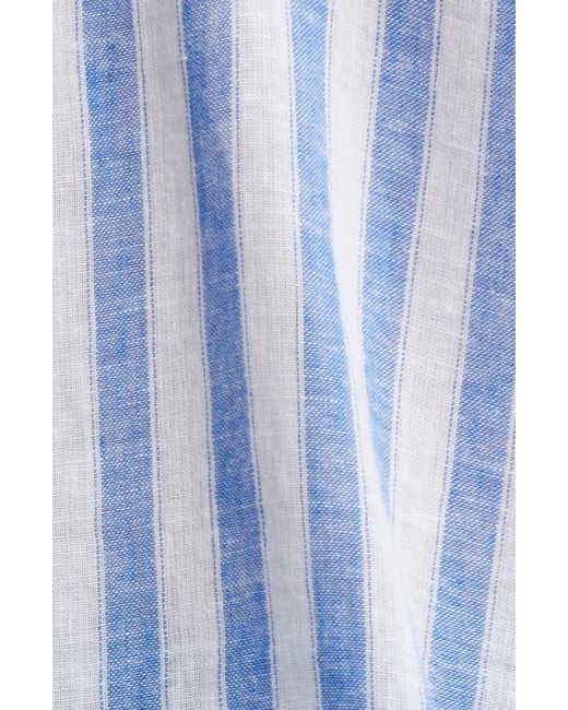 Rails Blue Kirstie Stripe Linen Blend Top