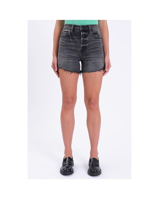 DAZE Blue Bottom Line Cutoff Denim Shorts