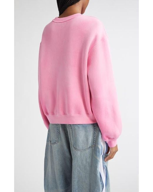 Alexander Wang Red Essential Logo Cotton Blend Sweatshirt