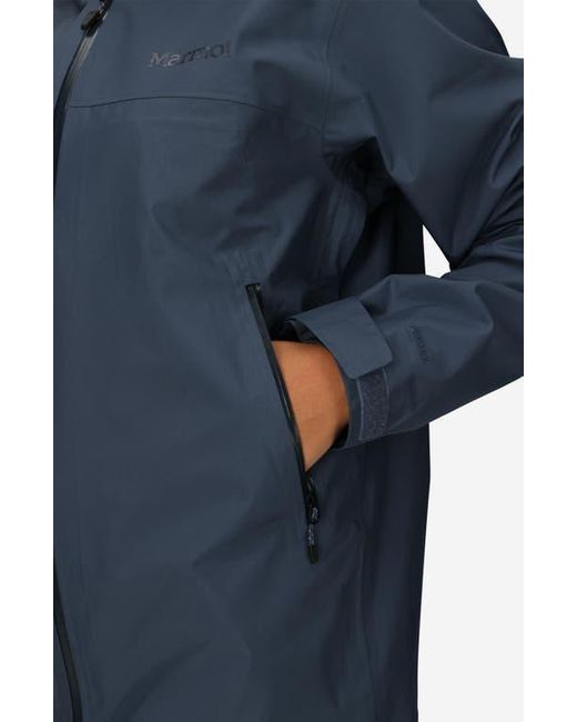 Marmot Blue Minimalist Pertex Waterproof Hooded Jacket