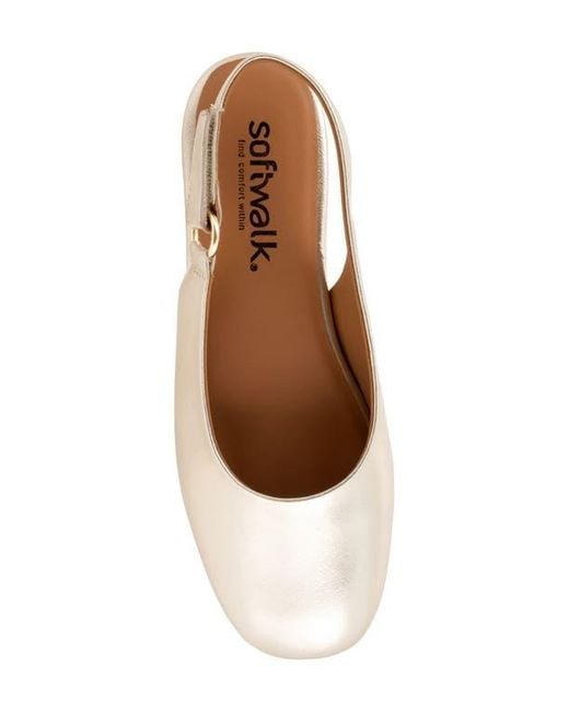 Softwalk® White Katy Slingback Flat