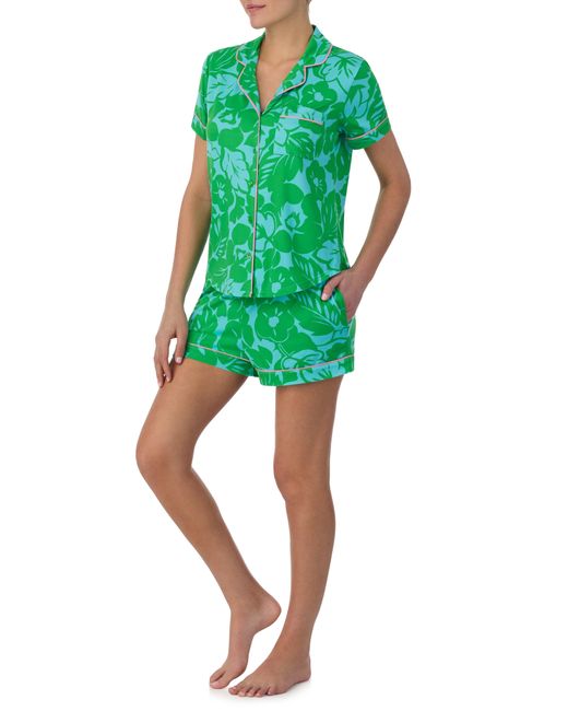 Kate Spade Green Print Short Pajamas