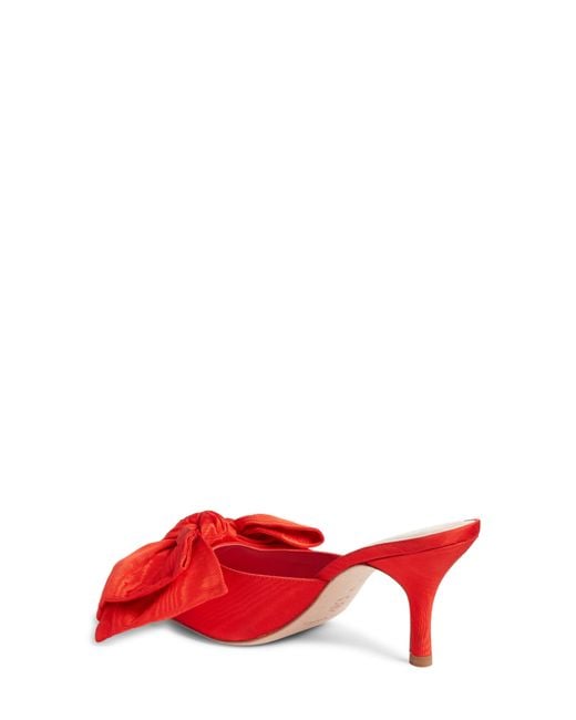 Loeffler Randall Red Margot Knotted Bow Pointed Toe Mule
