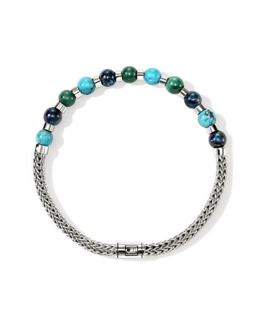 John Hardy Blue Beaded Chain Bracelet