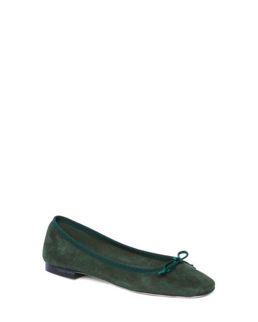 ANN MASHBURN Green Square Toe Ballet Flat