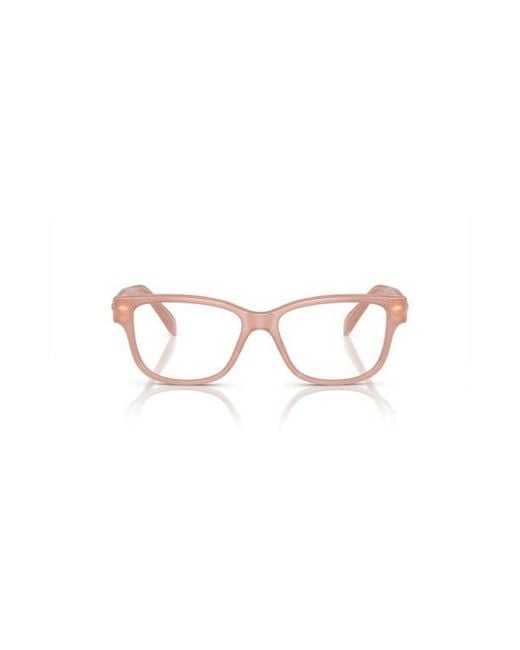 Swarovski Pink 54Mm Rectangle Optical Glasses