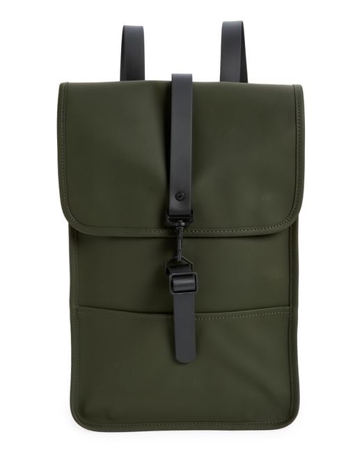 Rains Green Mini Waterproof Backpack for men