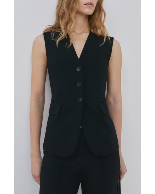 Mango Black Corset Back Vest