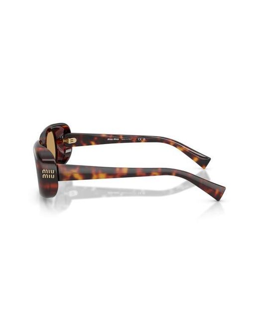 Miu Miu Natural 52Mm Rectangular Sunglasses
