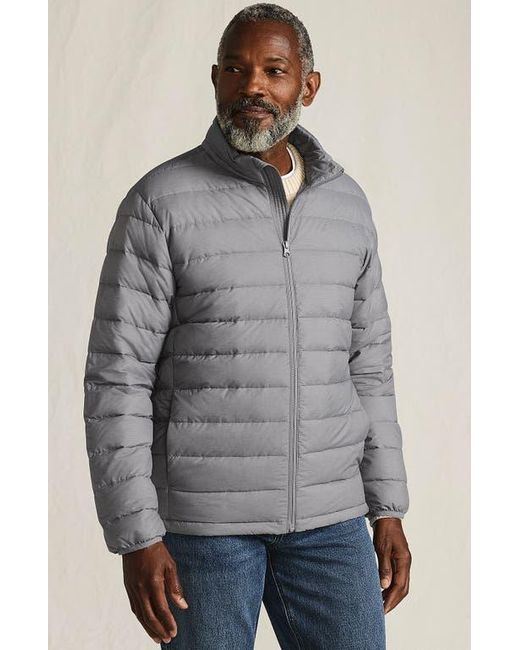 Lands' End Men's Gray Wanderweight Ultralight Packable Down Jacket