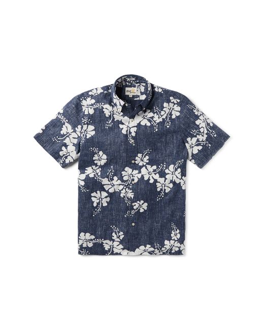 Reyn Spooner Blue 50th State Flower Classic Fit Short Sleeve Button-down Shirt for men