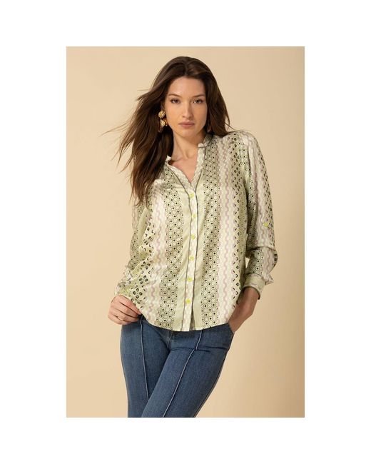 Hale Bob Natural Siena Charmeuse Top