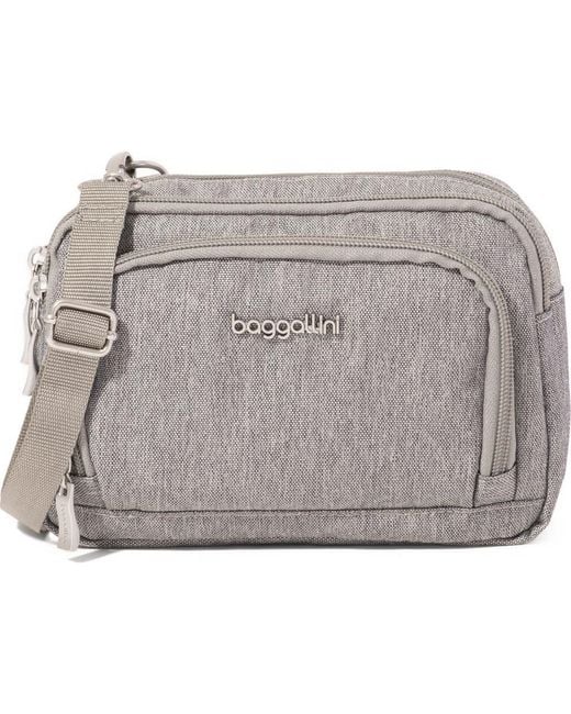 Baggallini Gray Trifecta Rfid Wallet Crossbody Bag