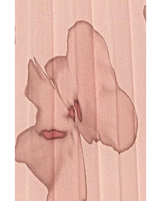 Marina Rinaldi Pink Oria Floral Sleeveless Pleated Dress