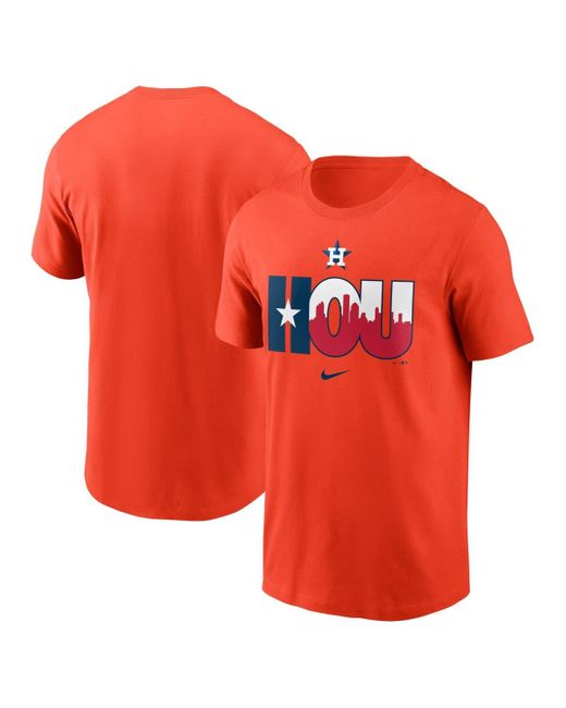 Mlb orange houston astros team engineered performance shirt